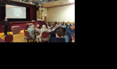 A rendezvény főszervezője, Lizik Zoltán, a magyar nyelv érdekességeiről tartott előadást