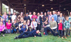 A tábor résztvevői a Mesterrel