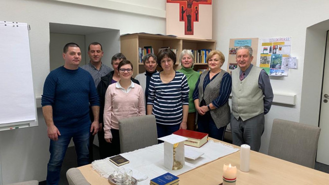 A lelkinapokon résztvevő kis csapat