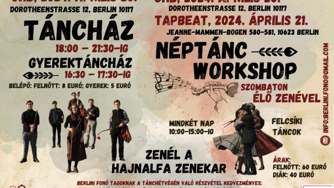 Áprilisi tánchétvége plakátja